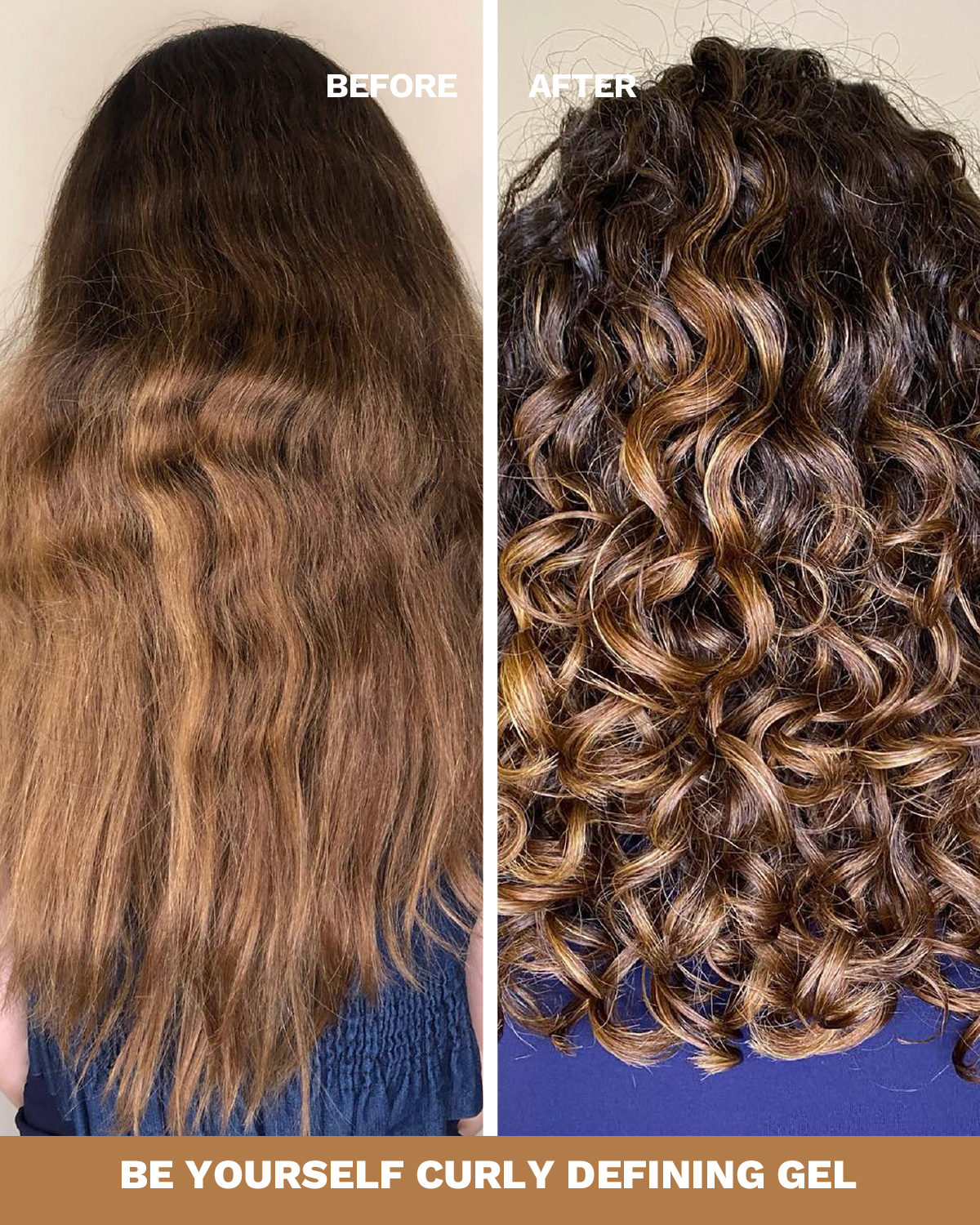 Curly Defining Gel | For Wavy Hair | Greasy Scalp and Dry Ends | BE YOURSELF | 8.5oz